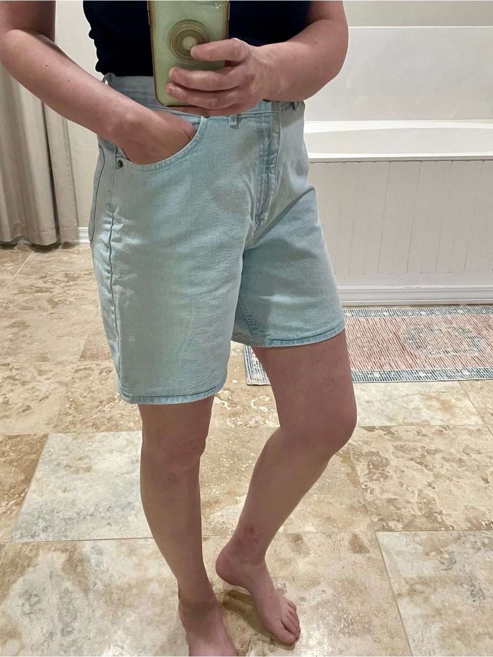 Vintage Chic Jean Shorts 80s High Rise Mom Denim Womens Sz 12 Runs Sz 6/8